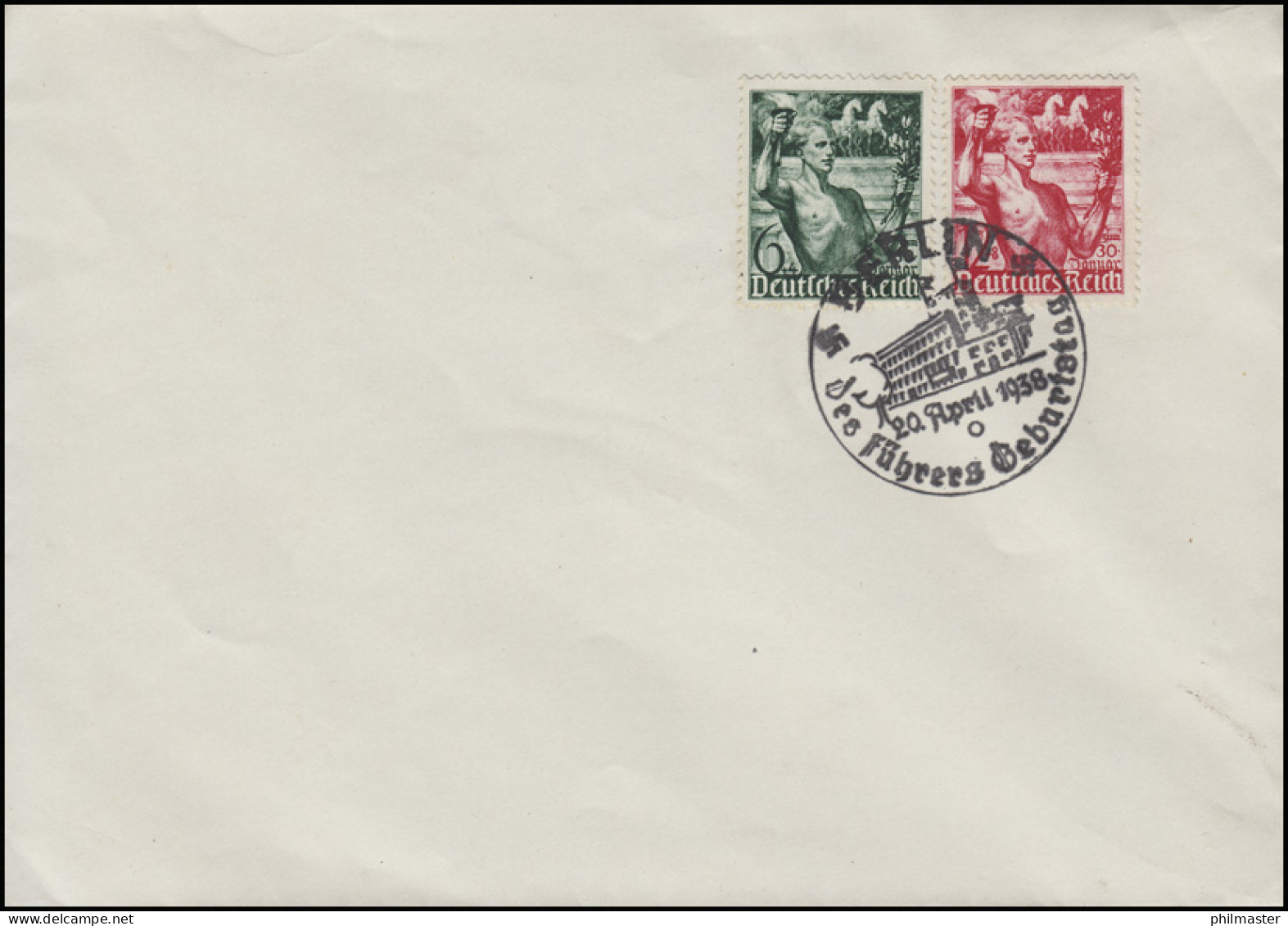 660-661 Machtergreifung Satz Auf Blanko-Umschlag SSt BERLIN Geburtstag 20.4.1938 - Guerre Mondiale (Seconde)