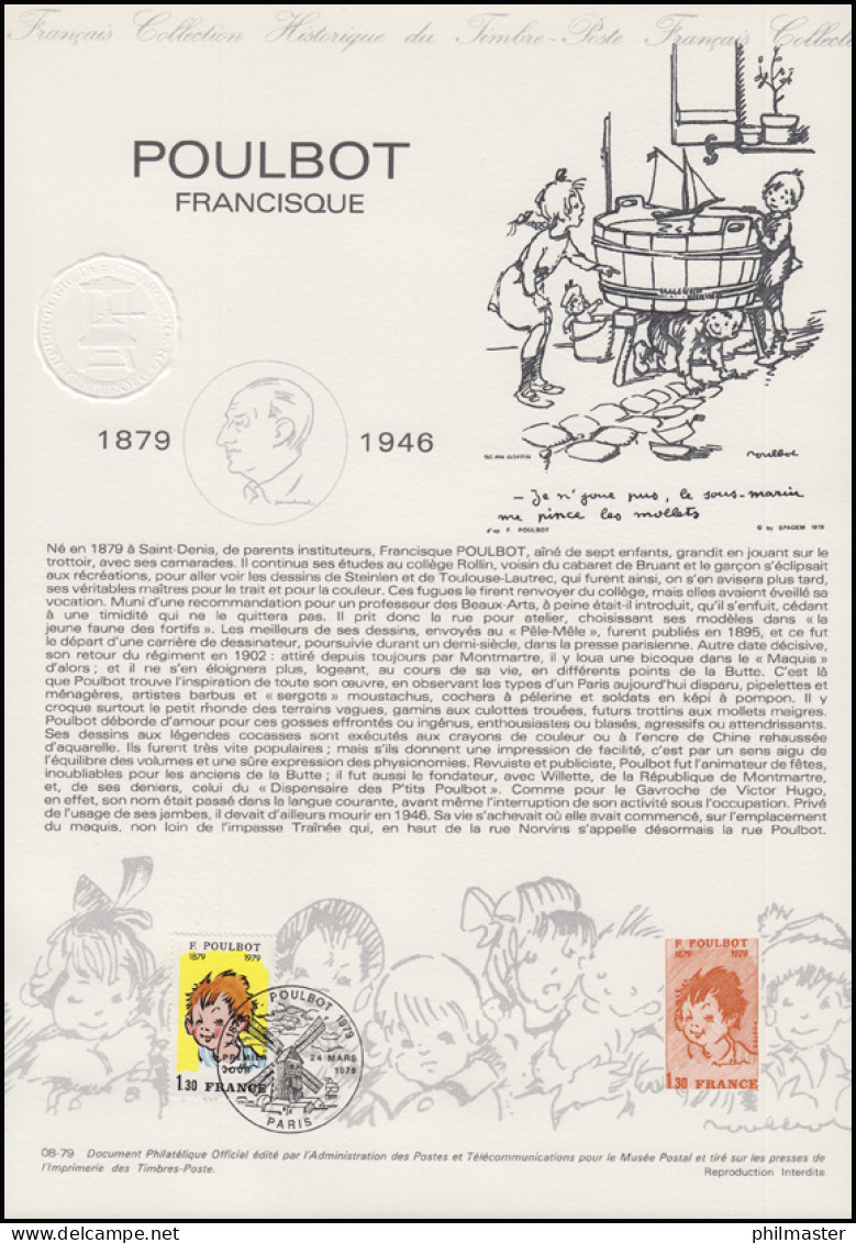 Collection Historique: Maler Und Bildhauer Francisque Poulbot 24.3.1979 - Other & Unclassified