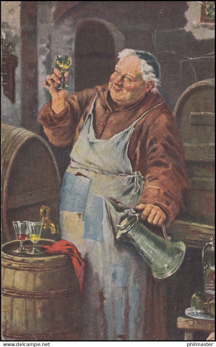 Künstlerkarte Theodor Recknagel: Weinprobe, AACHEN 5.11.1920 Nach Kaldenkirchen - Andere & Zonder Classificatie