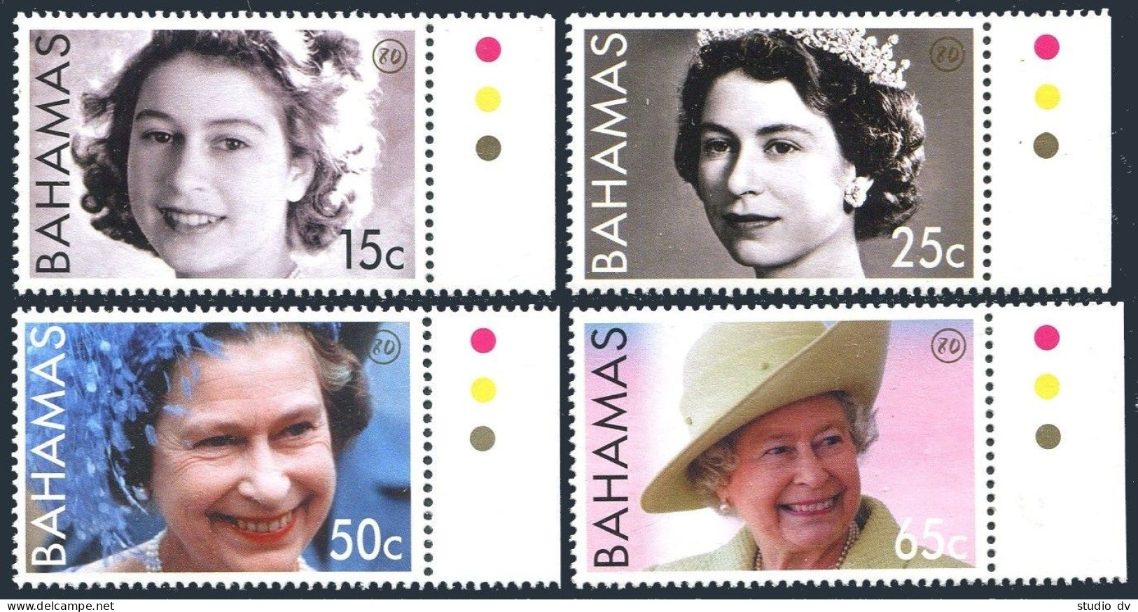 Bahamas 1171-1174, MNH. Queen Elizabeth II, 80th Birth Ann. 2006. Portraits. - Bahamas (1973-...)