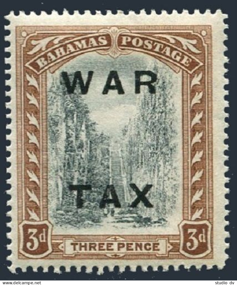 Bahamas MR14, Hinged. Michel 66. WAR TAX In Black, 1919. Queen's Staircase. - Bahamas (1973-...)