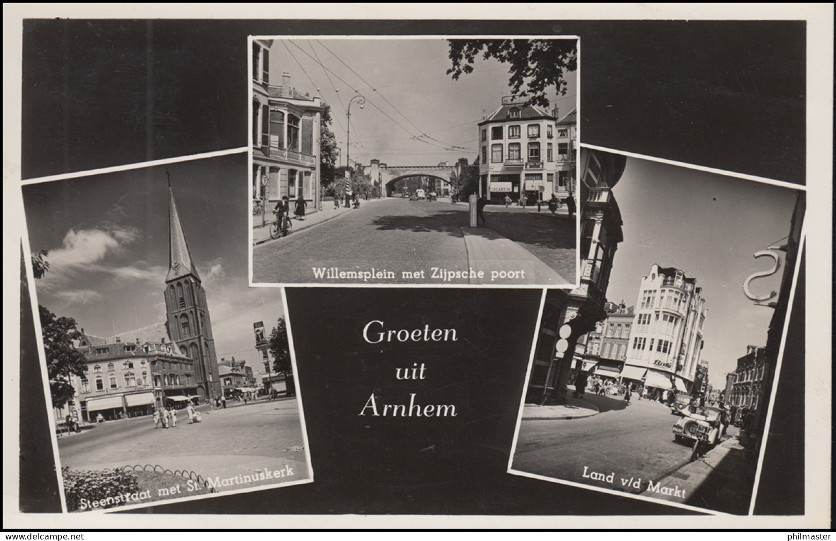 Firmenlochung/Perfin S.B. Auf 469 Ziffer, AK Grüße Aus Arnheim, ELLECOM 19.11.53 - Sonstige & Ohne Zuordnung