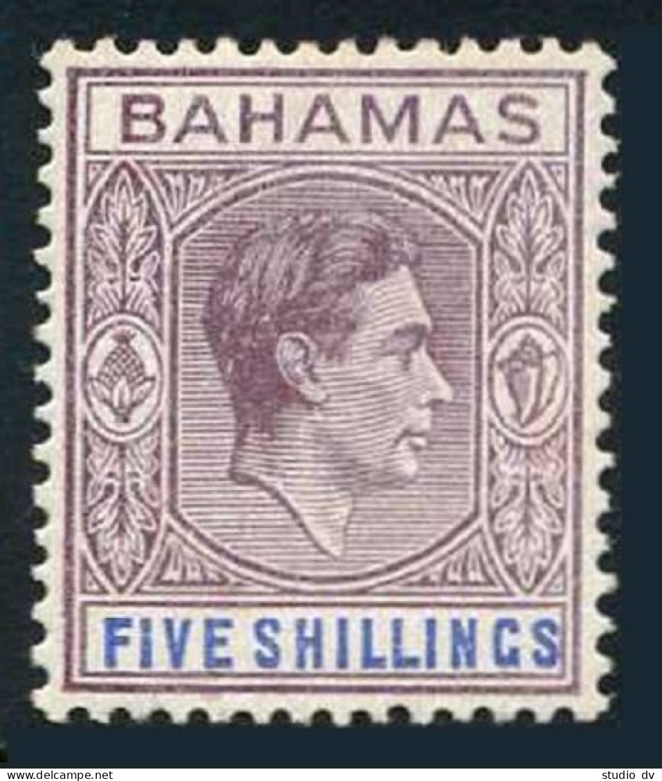 Bahamas 112, Hinged. Michel 118b. George VI, 1942. Pineapple, Shell. - Bahamas (1973-...)