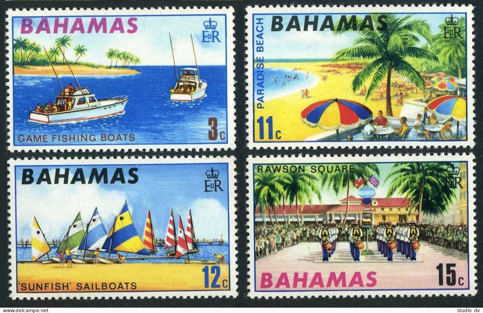 Bahamas 290-293, Hinged.Mi 295-298. Tourism 1969. Game Fishing, Yachting. Parade - Bahamas (1973-...)