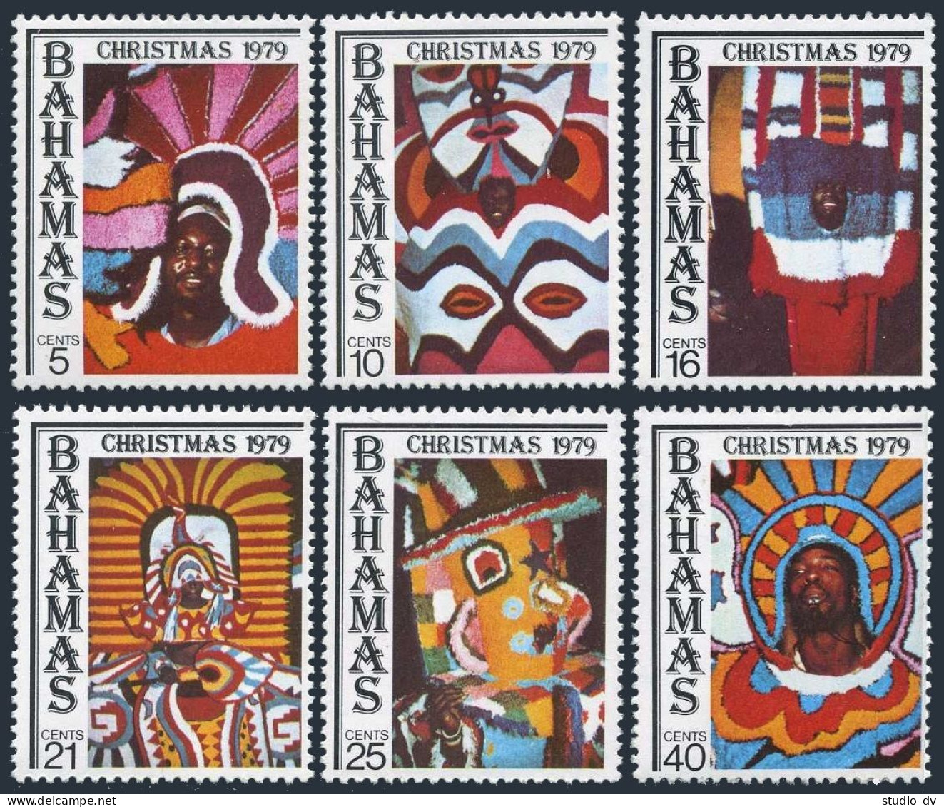 Bahamas 458-463, MNH. Christmas 1979. Goombay Carnival Costumes, Headdress. - Bahamas (1973-...)