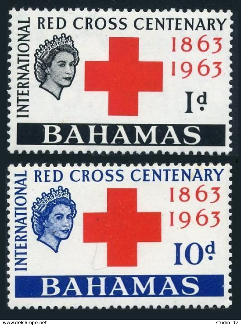 Bahamas 183-184, Lightly Hinged. Michel 188-189. Red Cross Centenary, 1963. - Bahama's (1973-...)