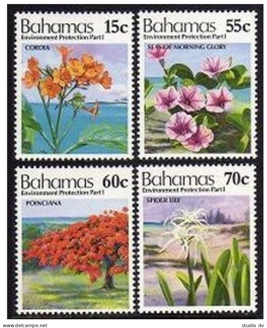 Bahamas 784-787, MNH. Mi 817-820. Wildflowers, 1993.Cordia,Seaside Morning Glory - Bahama's (1973-...)