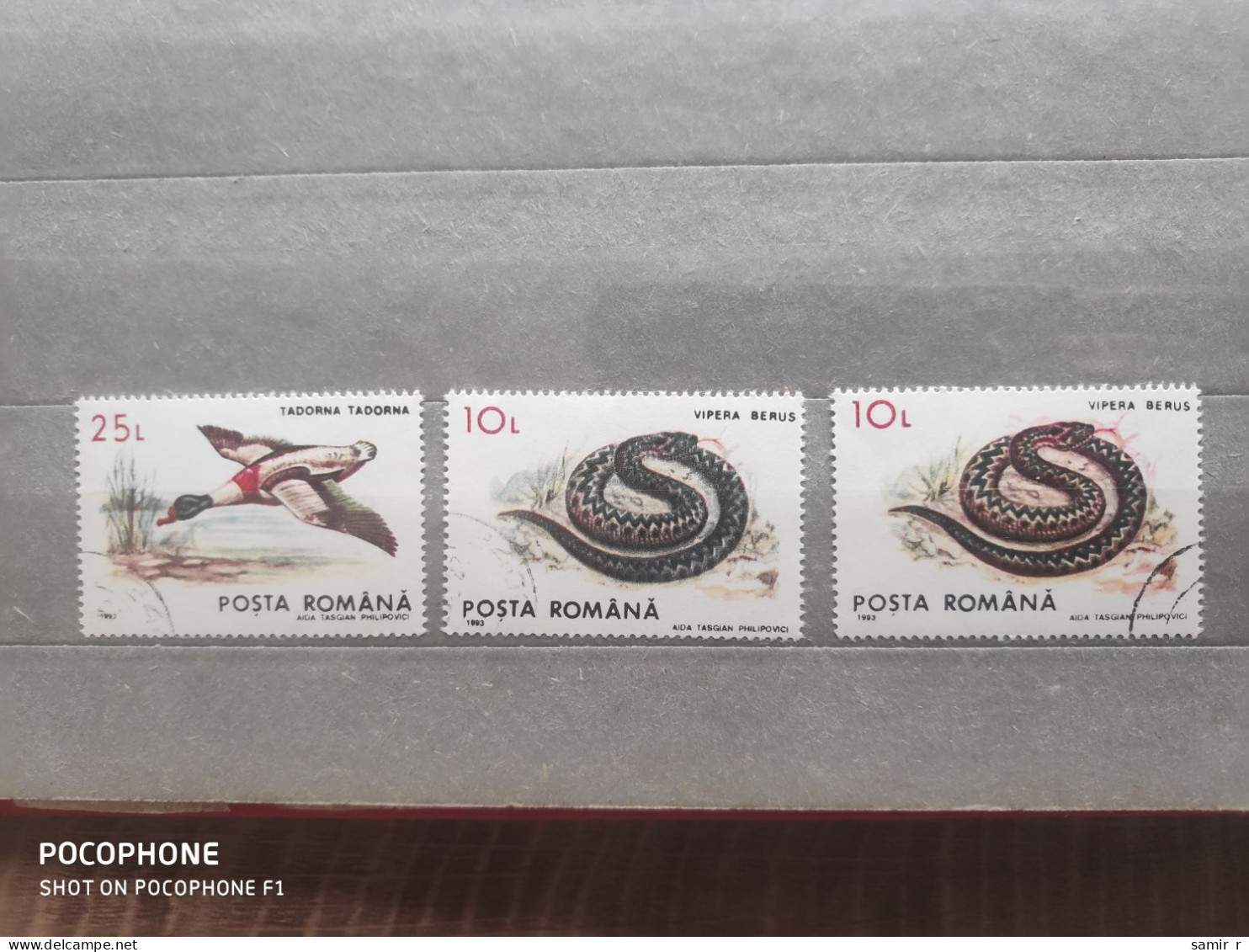 1993	Romania	Snakes Birds  (F97) - Used Stamps