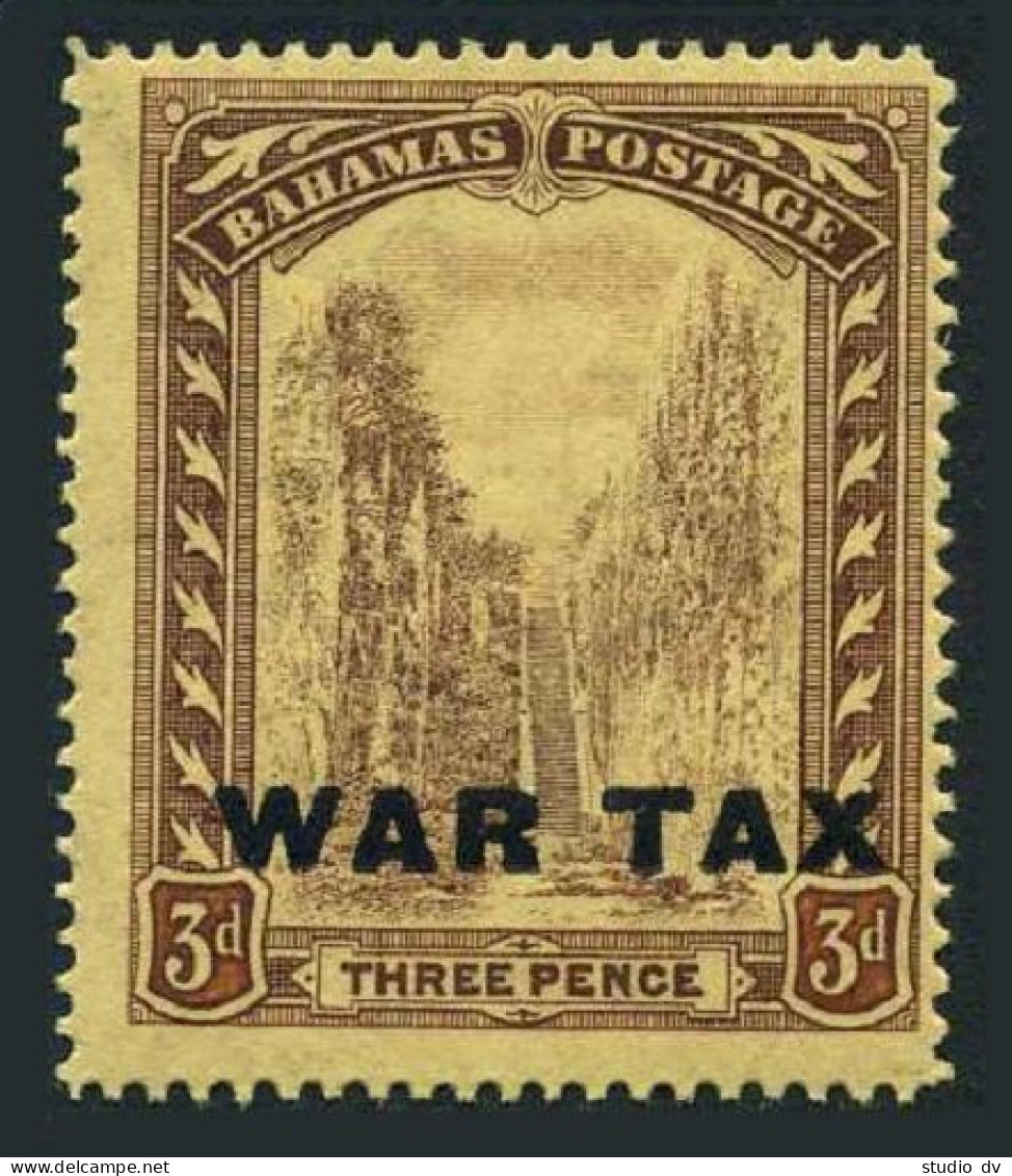 Bahamas MR 9, MNH. Michel 61. WAR TAX In Black, 1918. Queen's Staircase. - Bahamas (1973-...)