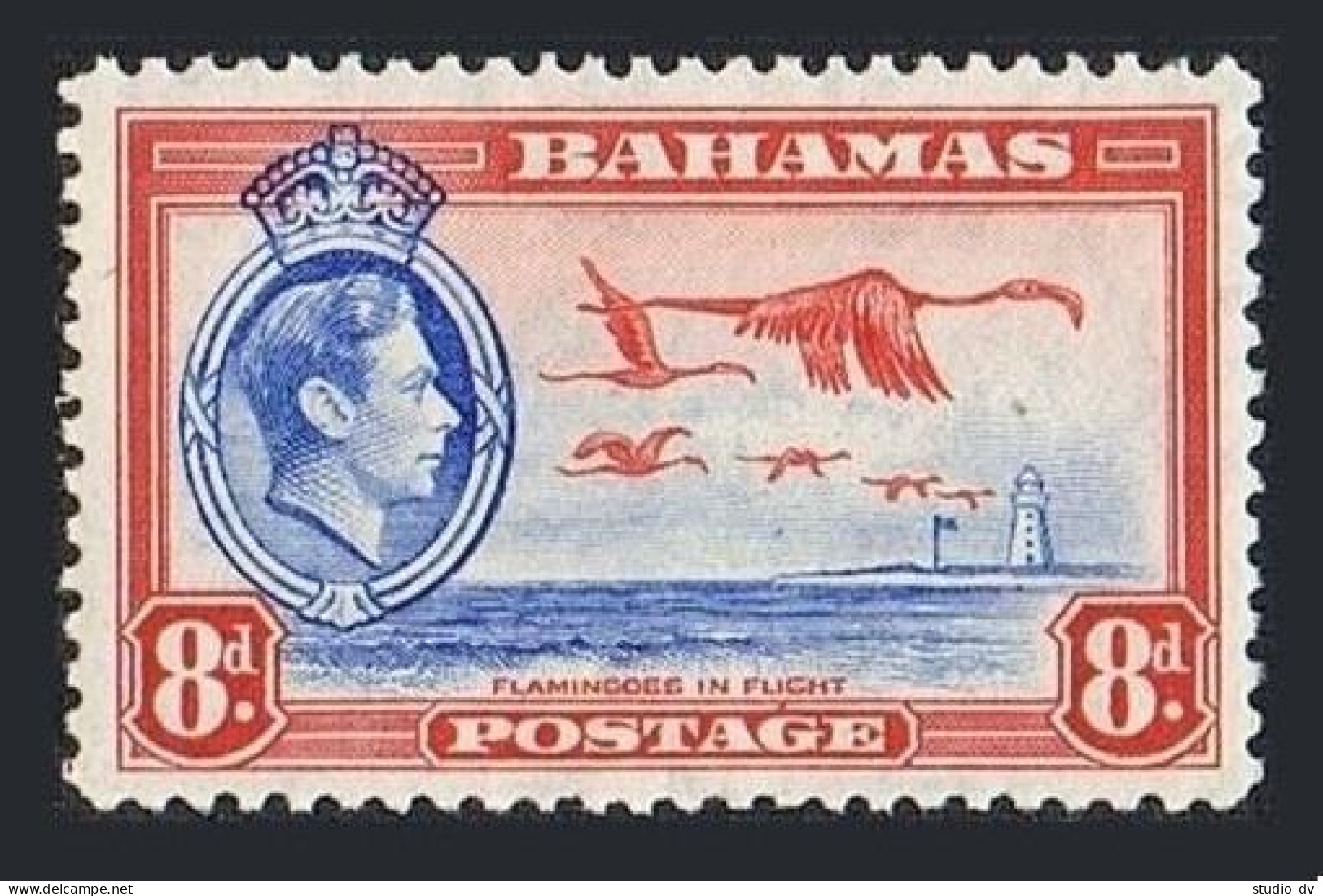 Bahamas 108, MNH. Michel 115. King George VI, 1938.F Lamingos In Flight. - Bahama's (1973-...)