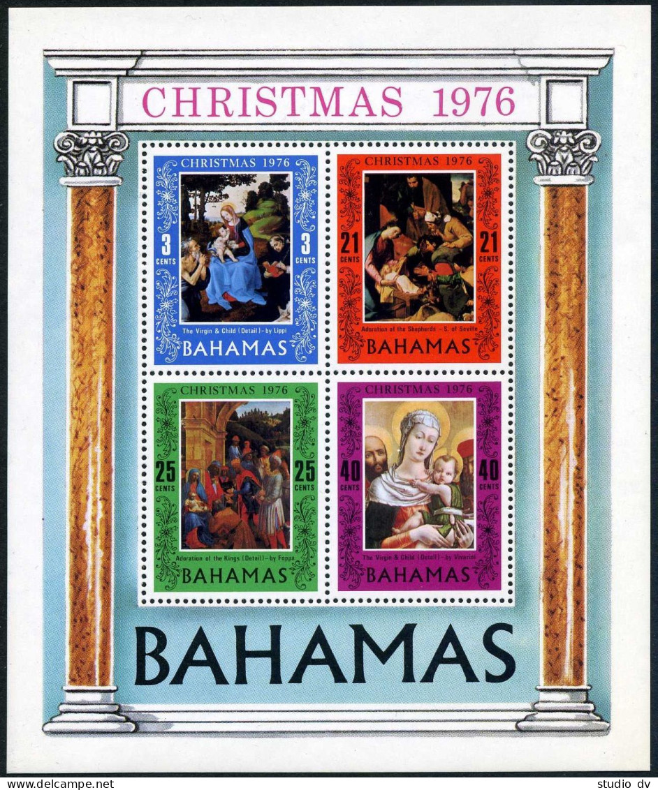 Bahamas 394-397,397a,MNH. Christmas 1976.Filippo Lippi,Vincenzo Foppa,Vivarini. - Bahamas (1973-...)