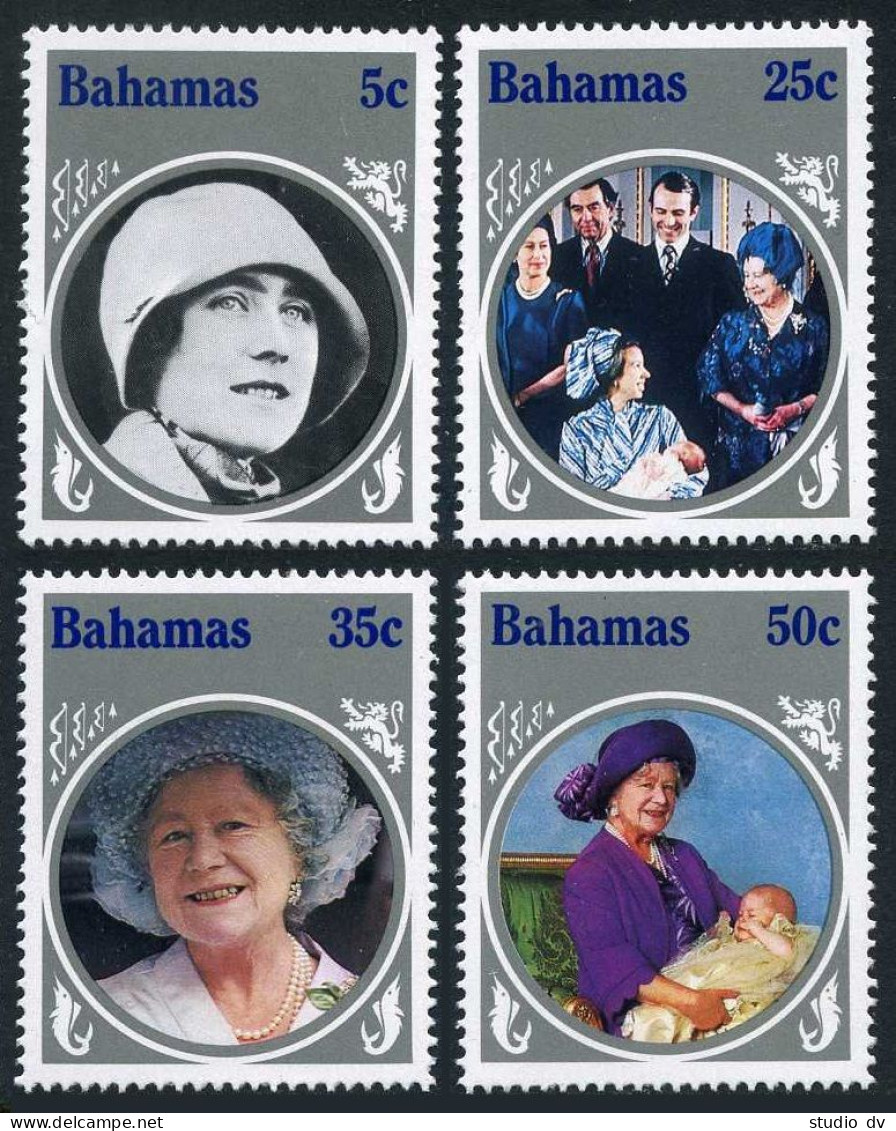 Bahamas 580-583,584,MNH.Michel 594-598,Bl.46. Queen Mother 85th Birthday,1985. - Bahamas (1973-...)