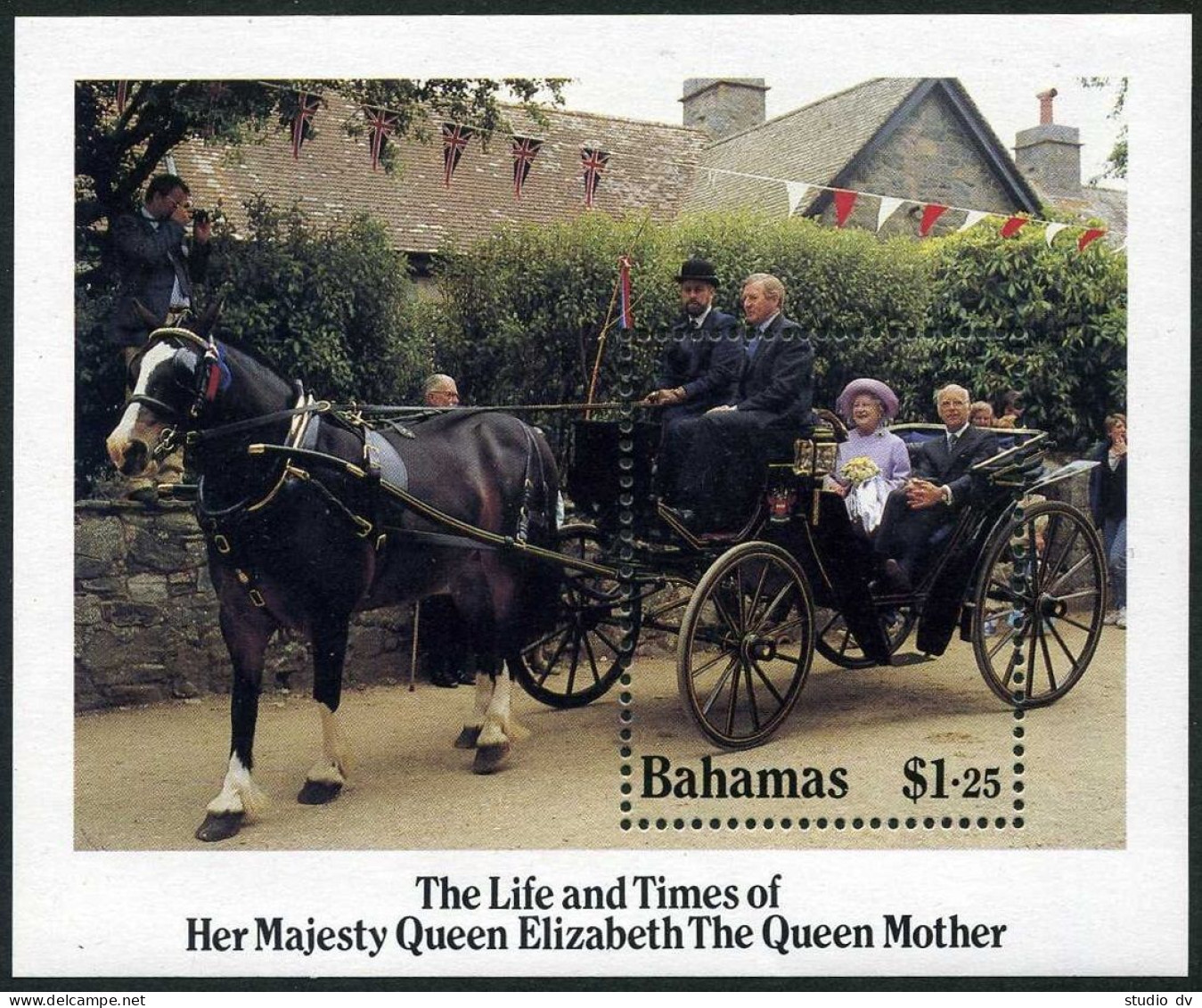 Bahamas 580-583,584,MNH.Michel 594-598,Bl.46. Queen Mother 85th Birthday,1985. - Bahamas (1973-...)