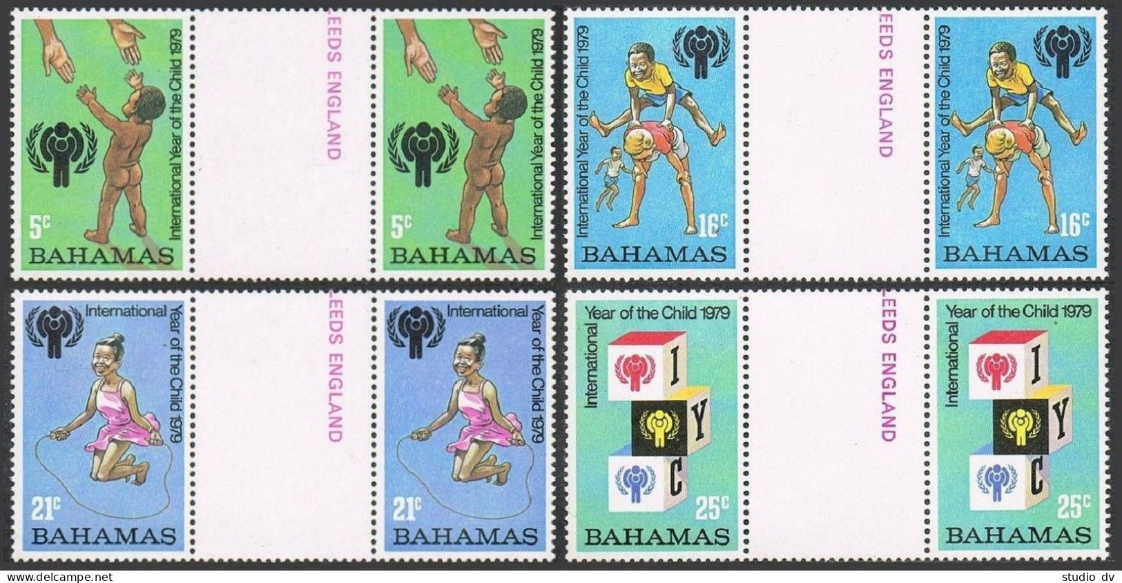 Bahamas 446-449 Gutter,MNH.Michel 436-439. Year Of Child IYC-1979.Baly Walking, - Bahamas (1973-...)