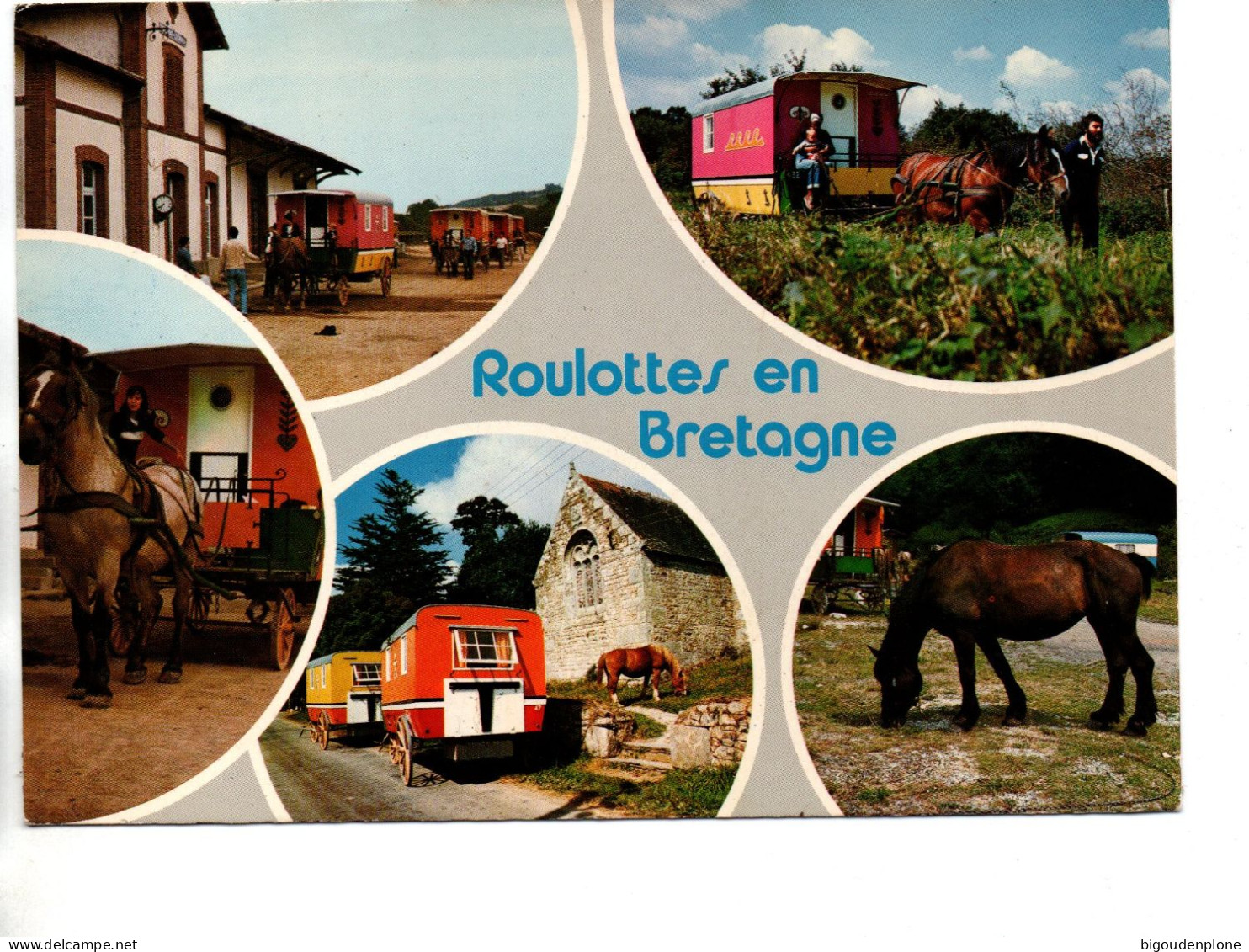 CP Roulottes En Bretagne - Bretagne