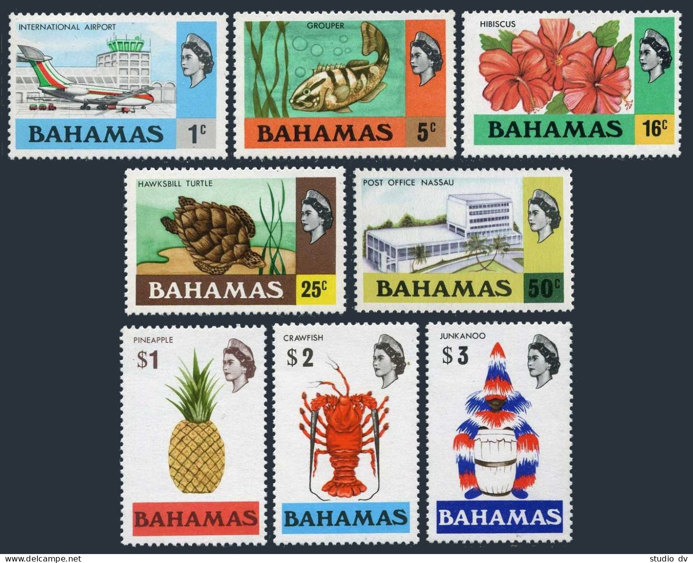 Bahamas 426-443 Unwmk,MNH. 1978.Airport,Fish,Flowers,Turtle,Pineapple,Crawfish, - Bahamas (1973-...)