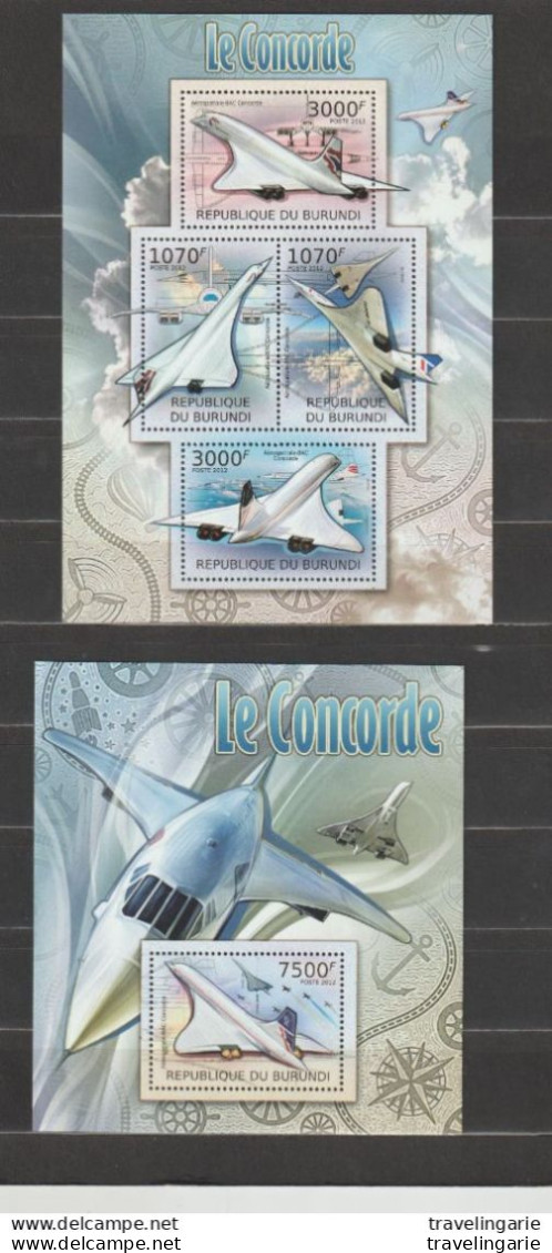 Burundi 2012 The Concorde / Le Concorde S/S MNH/ ** - Avions