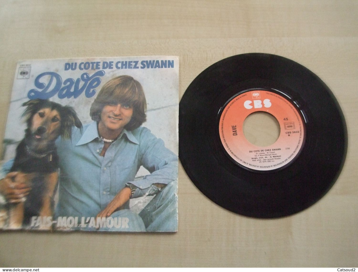 Vinyl Ancien DAVE Du Côté De Chez Swann Et Fais-moi L'amour - 45 G - Maxi-Single