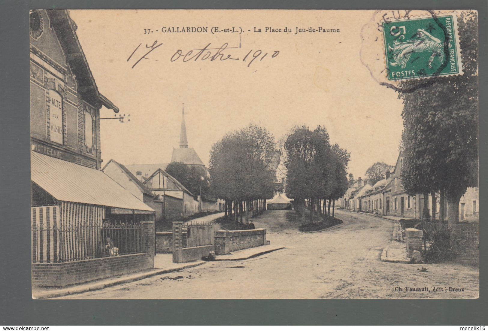 CP - 28 - Gallardon - Place Du Jeu-de-Paume - Autres & Non Classés