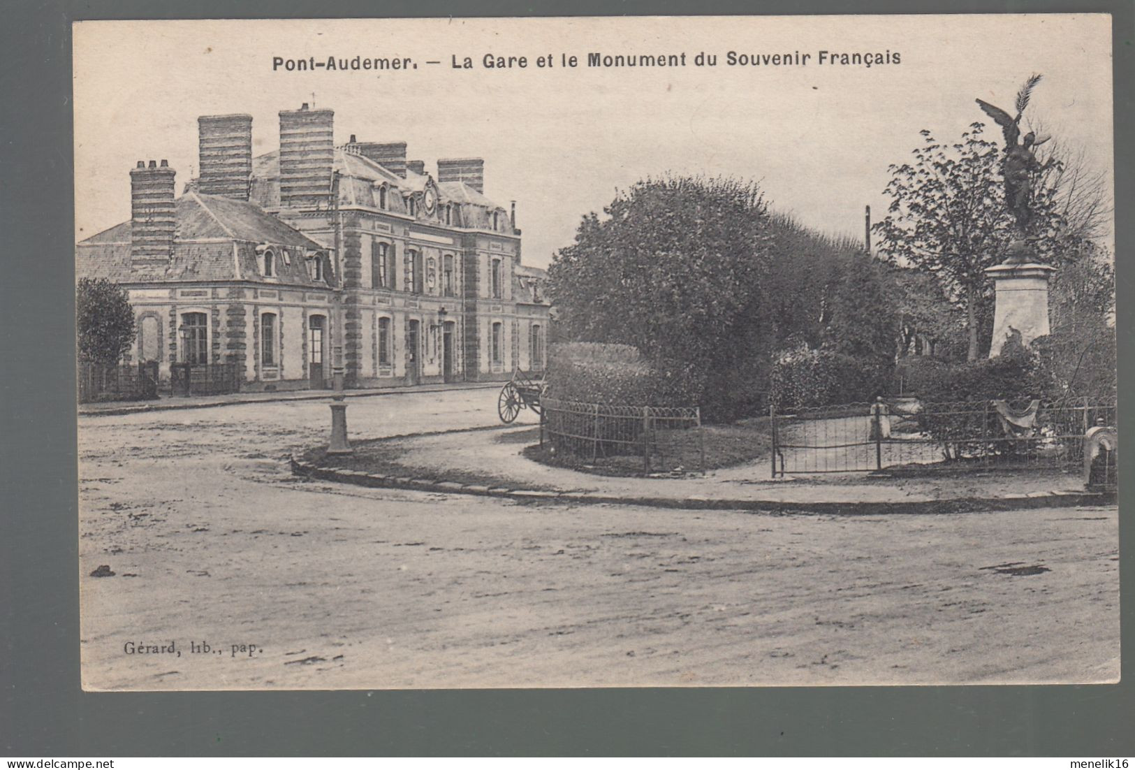 CP - 27 - Pont-Audemer - Gare - Monument Du Souvenir Français - Pont Audemer