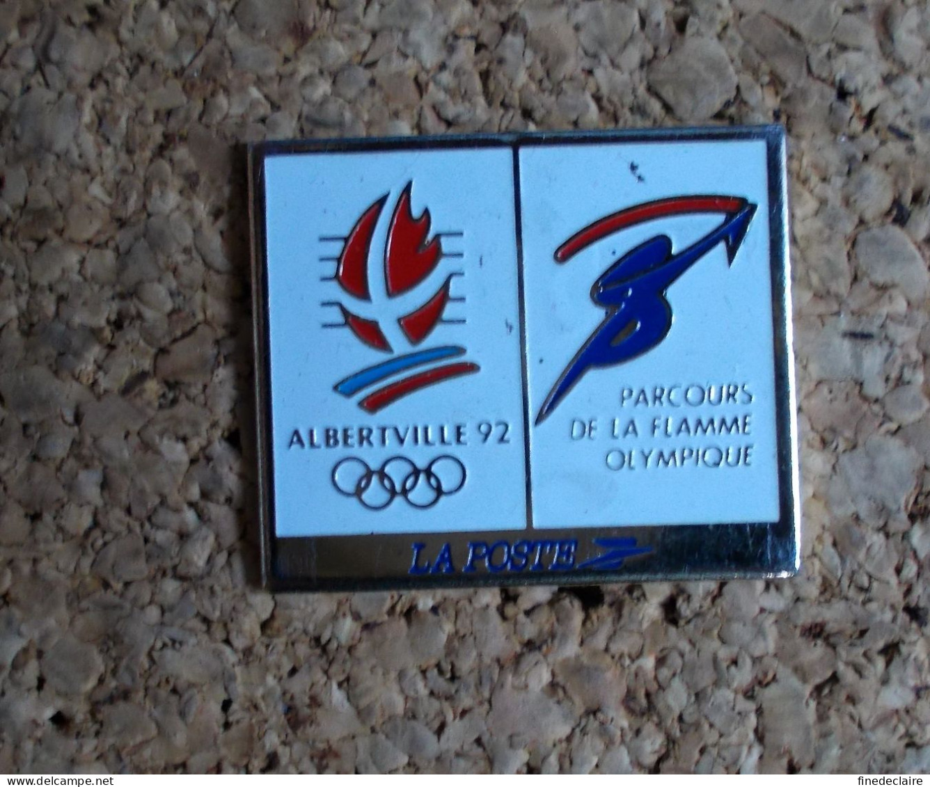 Pin's - Albertville 92 - Parcours De La Flamme Olympique - La Poste - Olympic Games