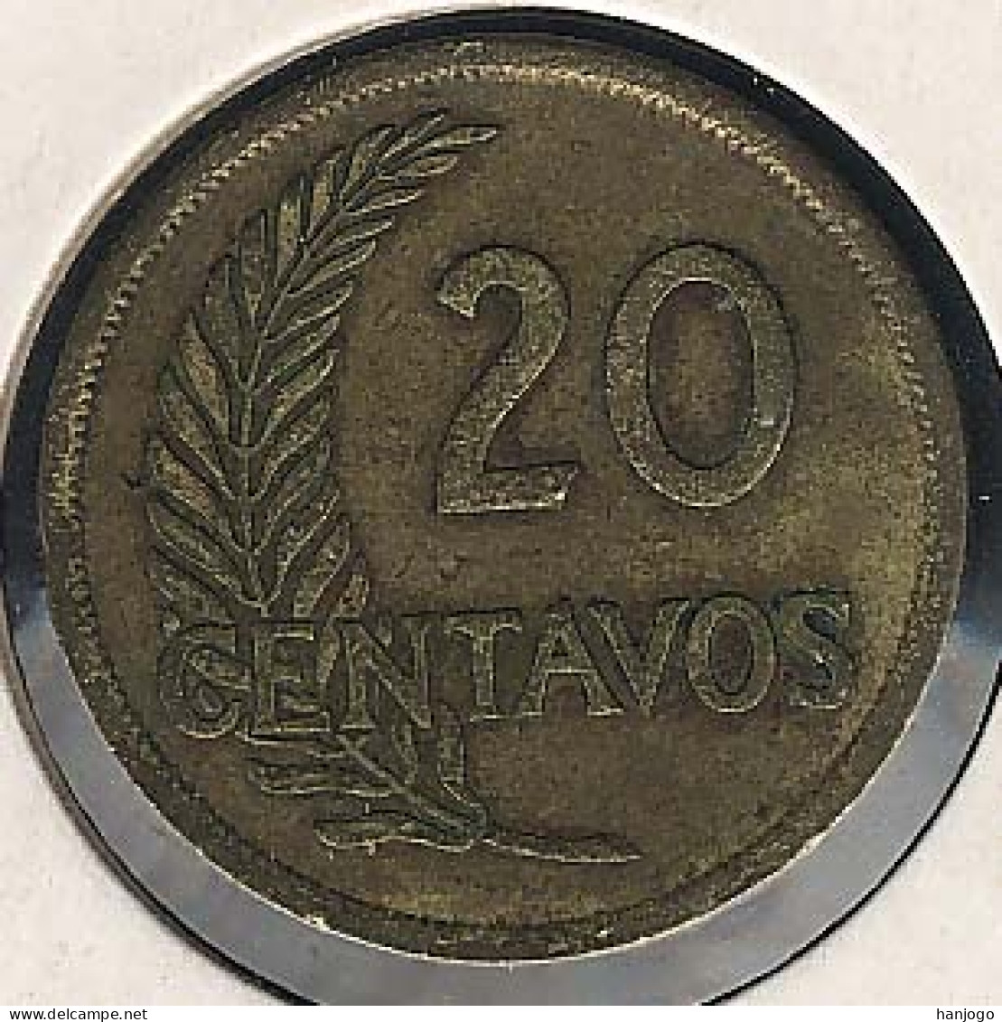 Peru, 20 Centavos 1948, KM 221.2 - Peru