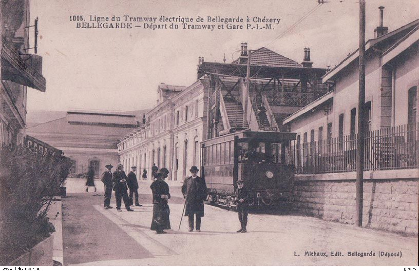 France 01, Bellegarde, Départ Du Tramway Pour Chézery Et Gare PLM (1005) - Bellegarde-sur-Valserine