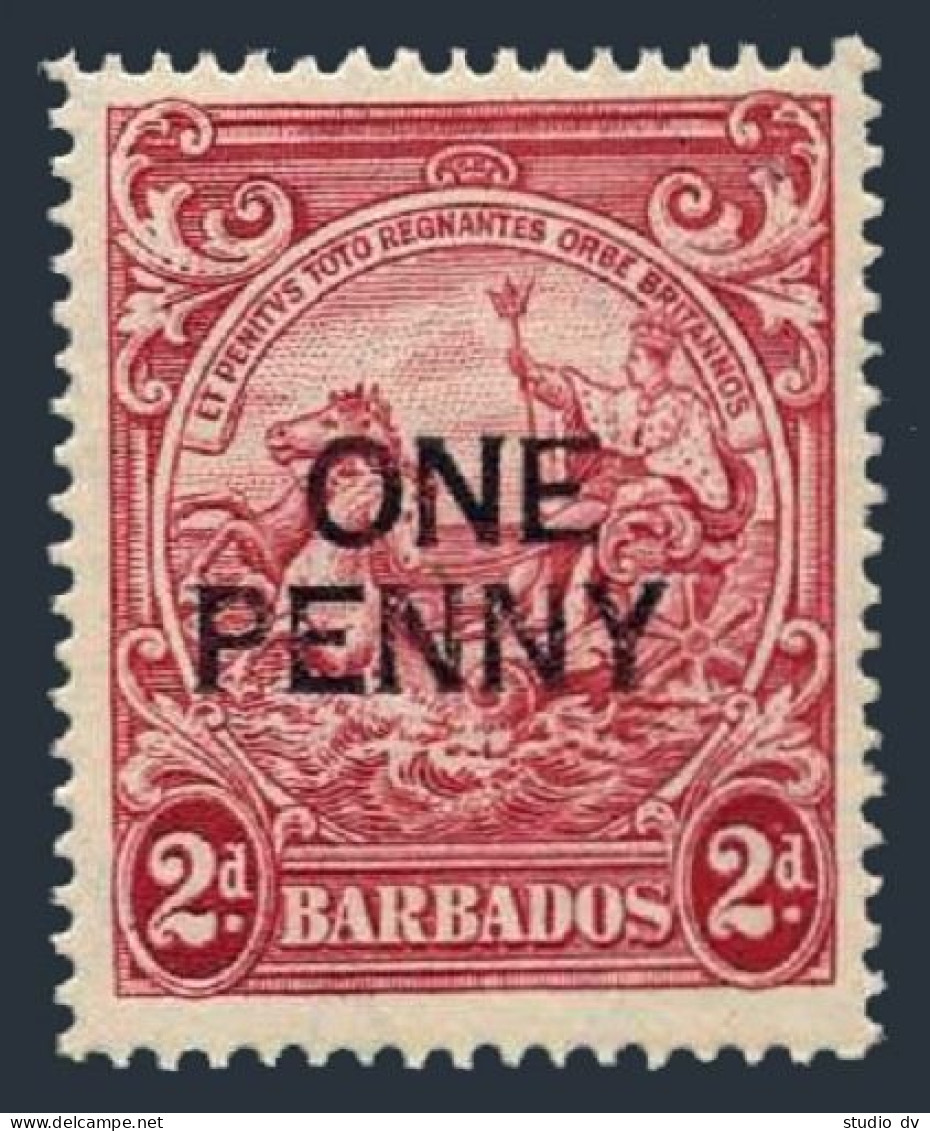 Barbados 209,MNH.Michel 177C. Seal Of Colony,surcharged ONE PENNY.1946. - Barbades (1966-...)