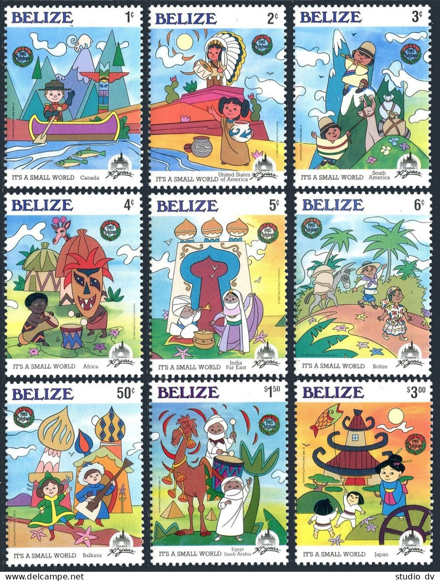 Belize 786-794,MNH.Michel 829-837. Disneyland,30th Ann.1985.Disney Characters. - Belize (1973-...)