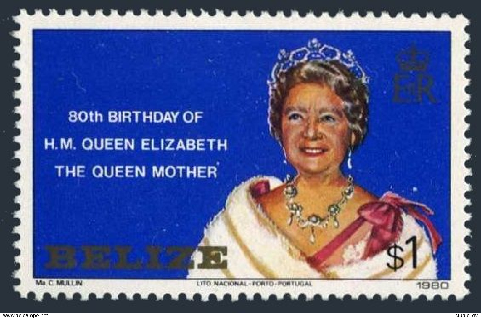 Belize 523,lightly Hinged.Michel 529. Queen Mother,80th Birthday,1980. - Belize (1973-...)