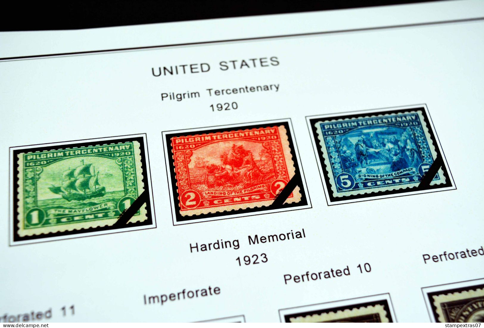 COLOR PRINTED USA 1920-1965 STAMP ALBUM PAGES (66 Illustrated Pages) >> FEUILLES ALBUM - Pre-printed Pages