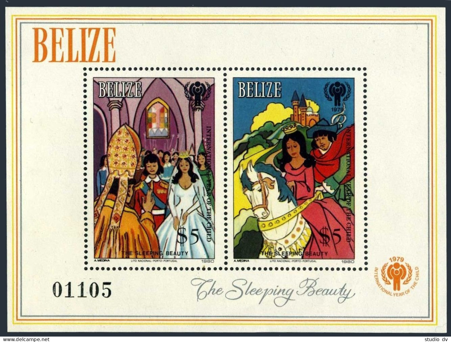 Belize 513-520 Pairs/label,521-522,MNH. Year Of Child IYC-1979. Sleeping Beauty. - Belize (1973-...)