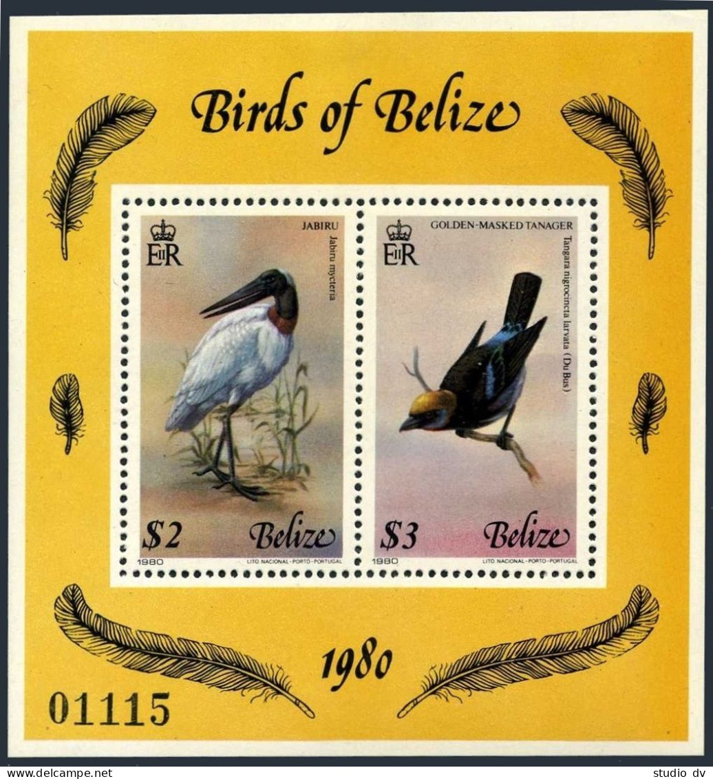 Belize 500a-500f,500,501 Ab Sheets,MNH. Michel 493-498,Bl.18,20. Birds 1980. - Belize (1973-...)