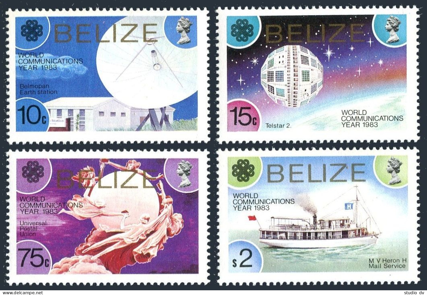 Belize 685-688, MNH. Mi 715-718. World Communication Year WCY-1983. UPU, Boat. - Belize (1973-...)