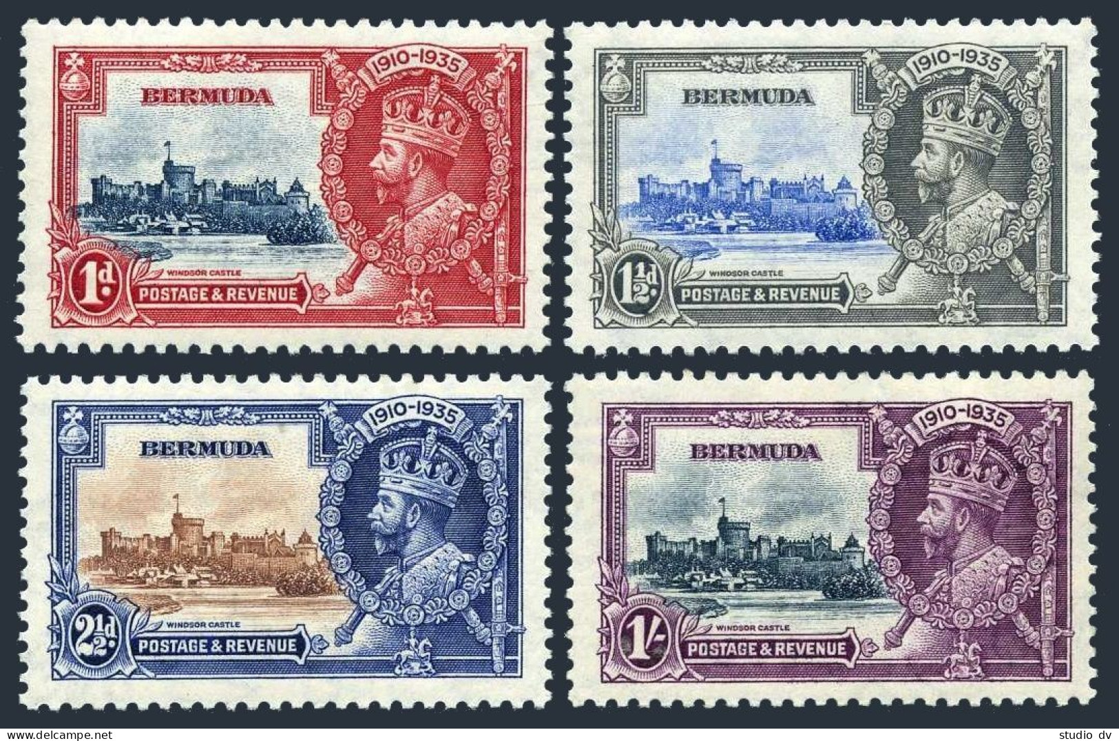 Bermuda 100-103,hinged.Mi 85-88. King George V Silver Jubilee Of The Reign,1935. - Bermudes