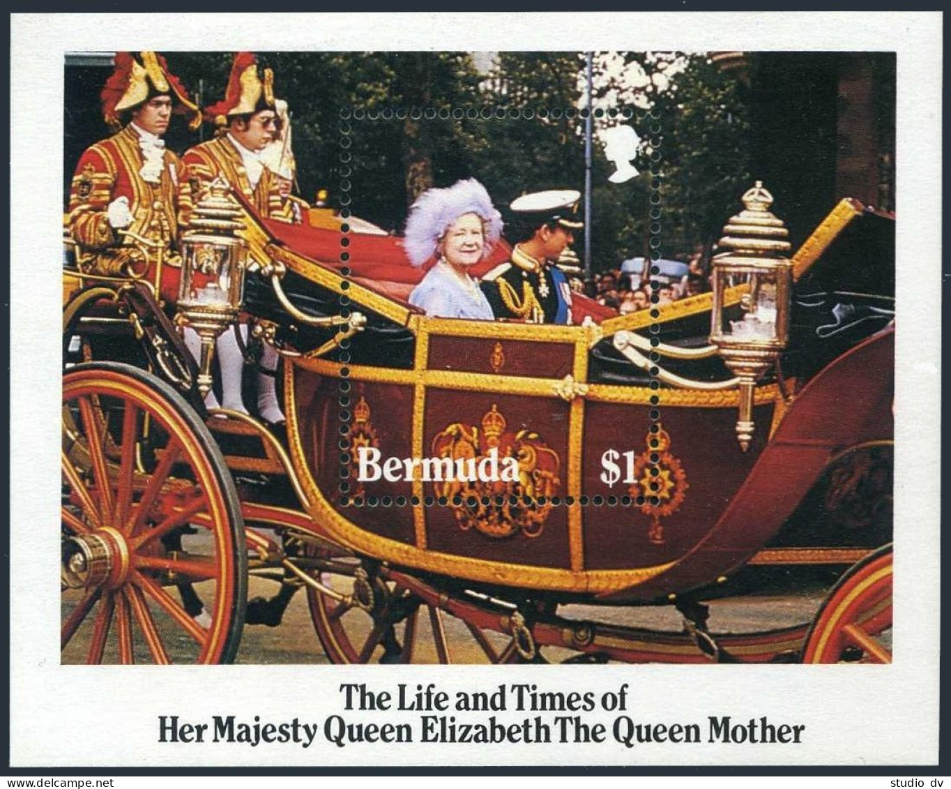 Bermuda 469-472,473,lightly Hinged.Queen Mother,85th Birthday.1985. - Bermuda