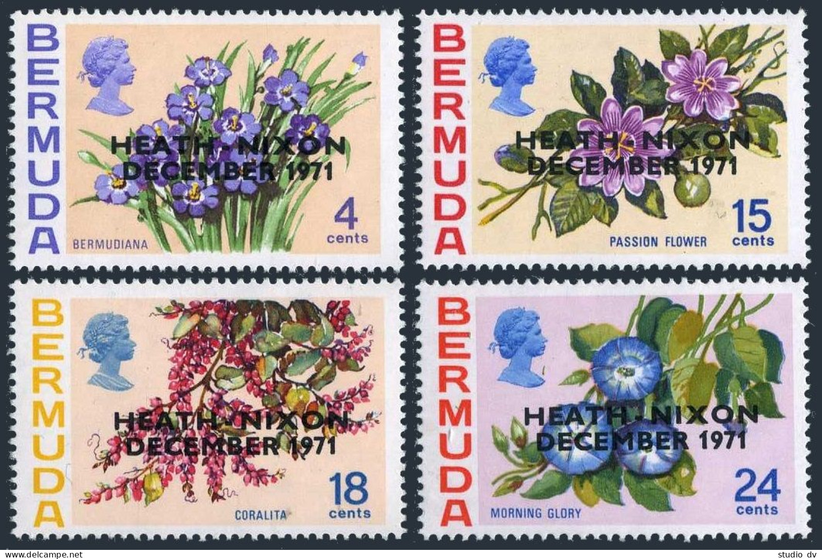 Bermuda 288-291, MNH. Michel 277-280. HEATH-NIXON, DECEMBER 1971, Flowers. - Bermudes