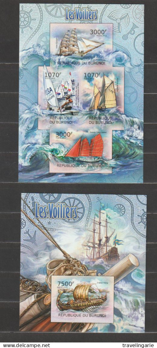 Burundi 2012 Sailing Ships / Les Voiliers S/S Imperforate/ND MNH/ ** - Blocks & Kleinbögen