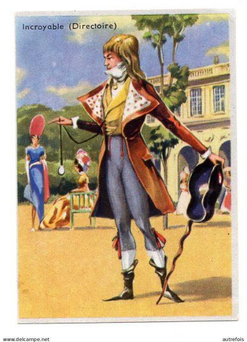 INCROYABLE  COSTUME DIRECTOIRE   CHROMO  PUB DEJEUNER PAINSADOZ ET FLAN LUMINOR - ETS M LARIVE LIBOS 47 - Autres & Non Classés