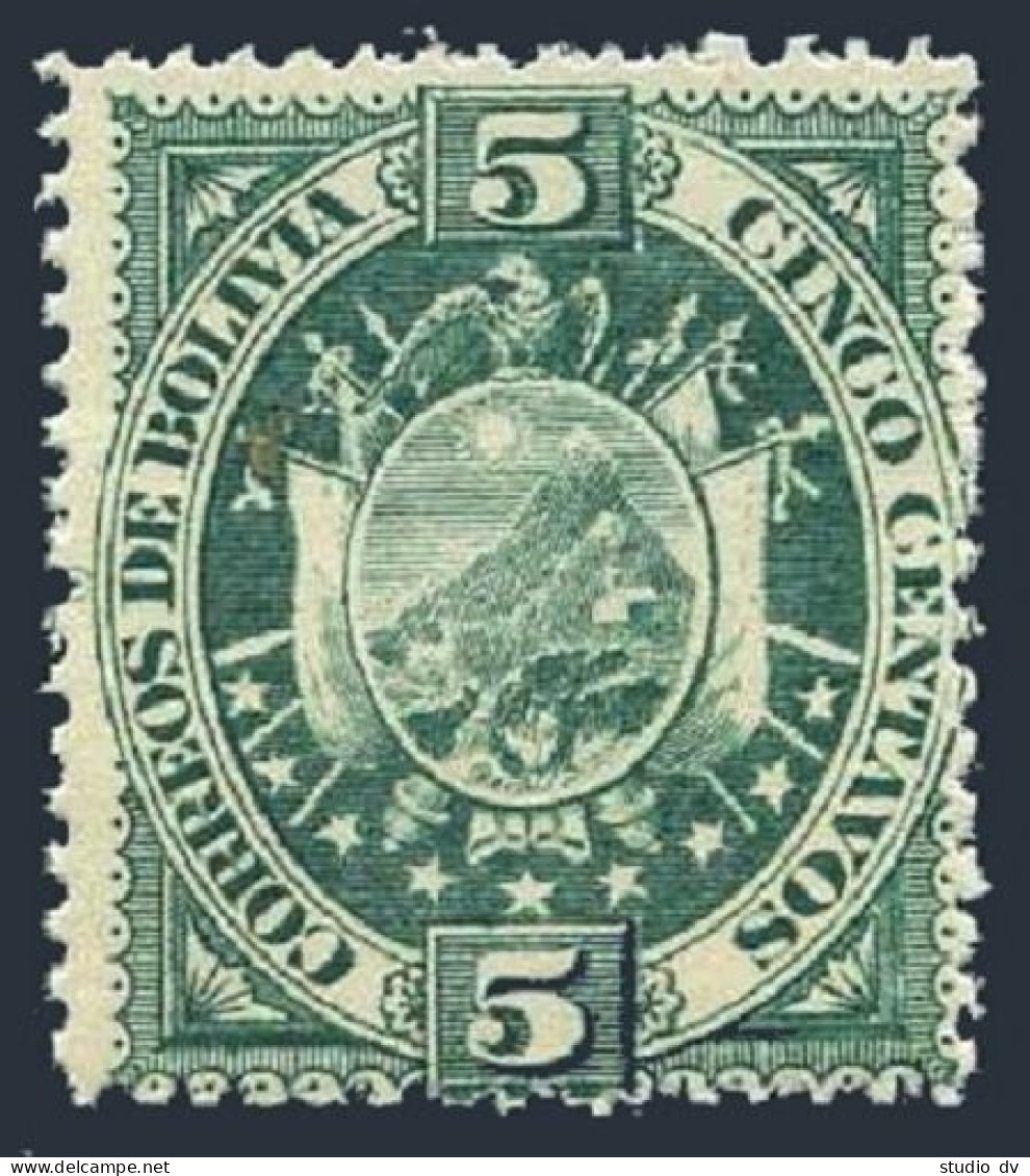 Bolivia 42, MNH. Michel 40. Coat Of Arms, 9 Stars, 1894. - Bolivie