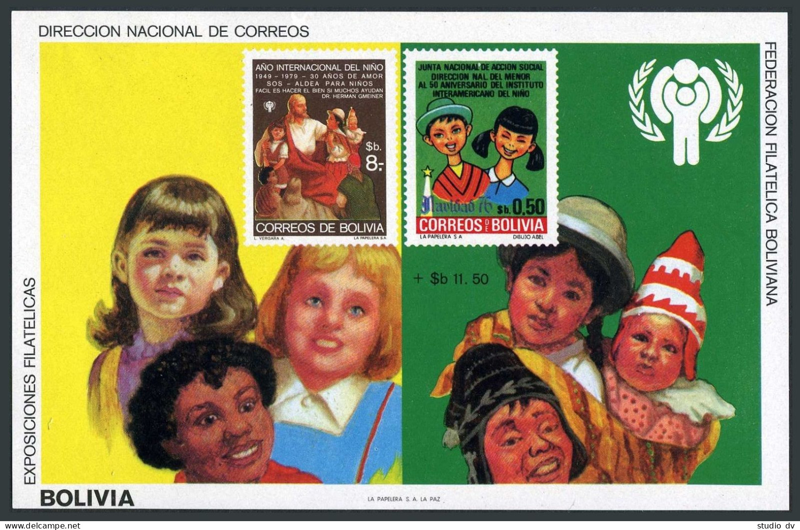 Bolivia 629/599 Sheet,MNH. Mi Bl.97. Year Of Child IYC-1979. Jesus,children.1980 - Bolivië