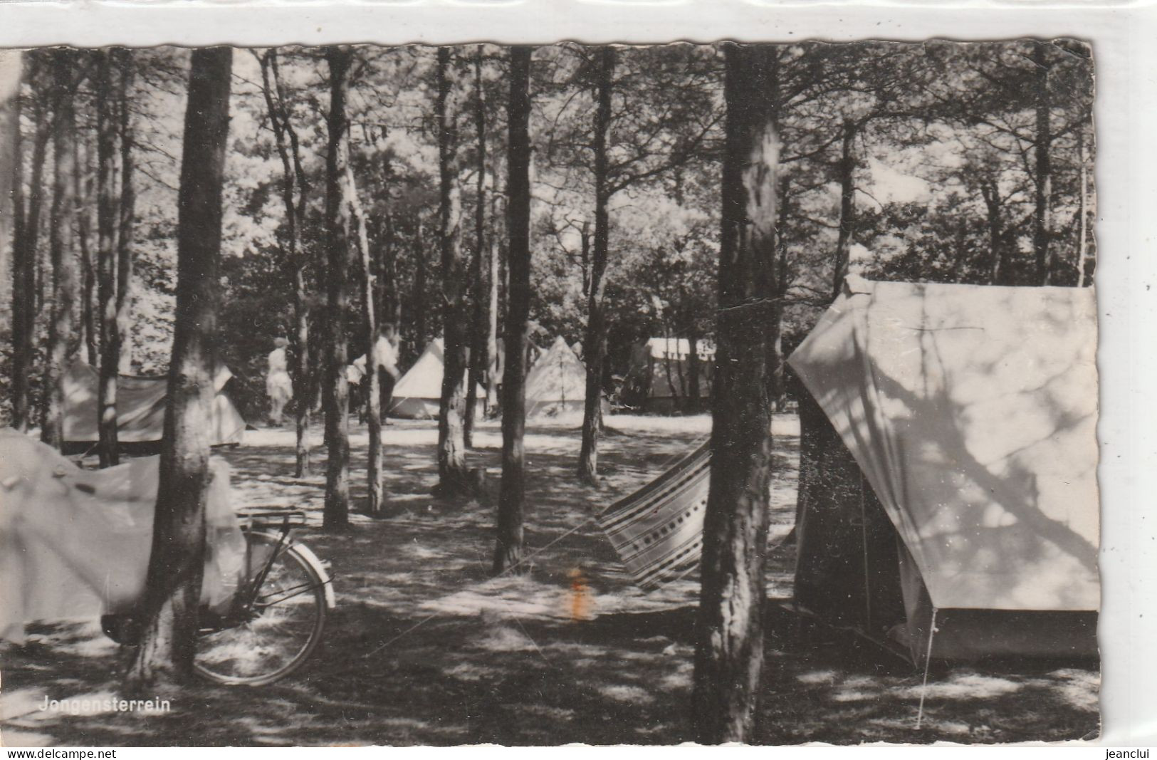 CAMPING EN CARAVANTERREIN " DE VONDST " CROMVOIRT  .  TIMBRE DECOLLE CARTE INTACTE  .  2 SCANNES - Autres & Non Classés