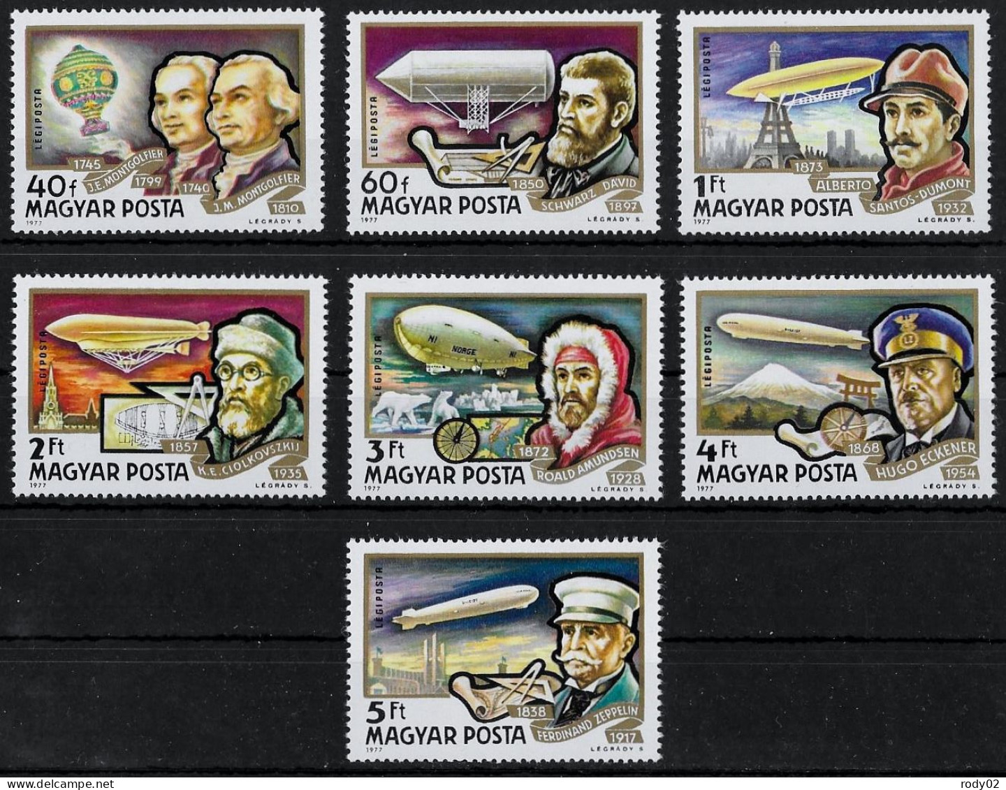 HONGRIE - AVIATION - PA 400 A 406 ET 443 A 449 - NEUF** MNH - Zeppeline