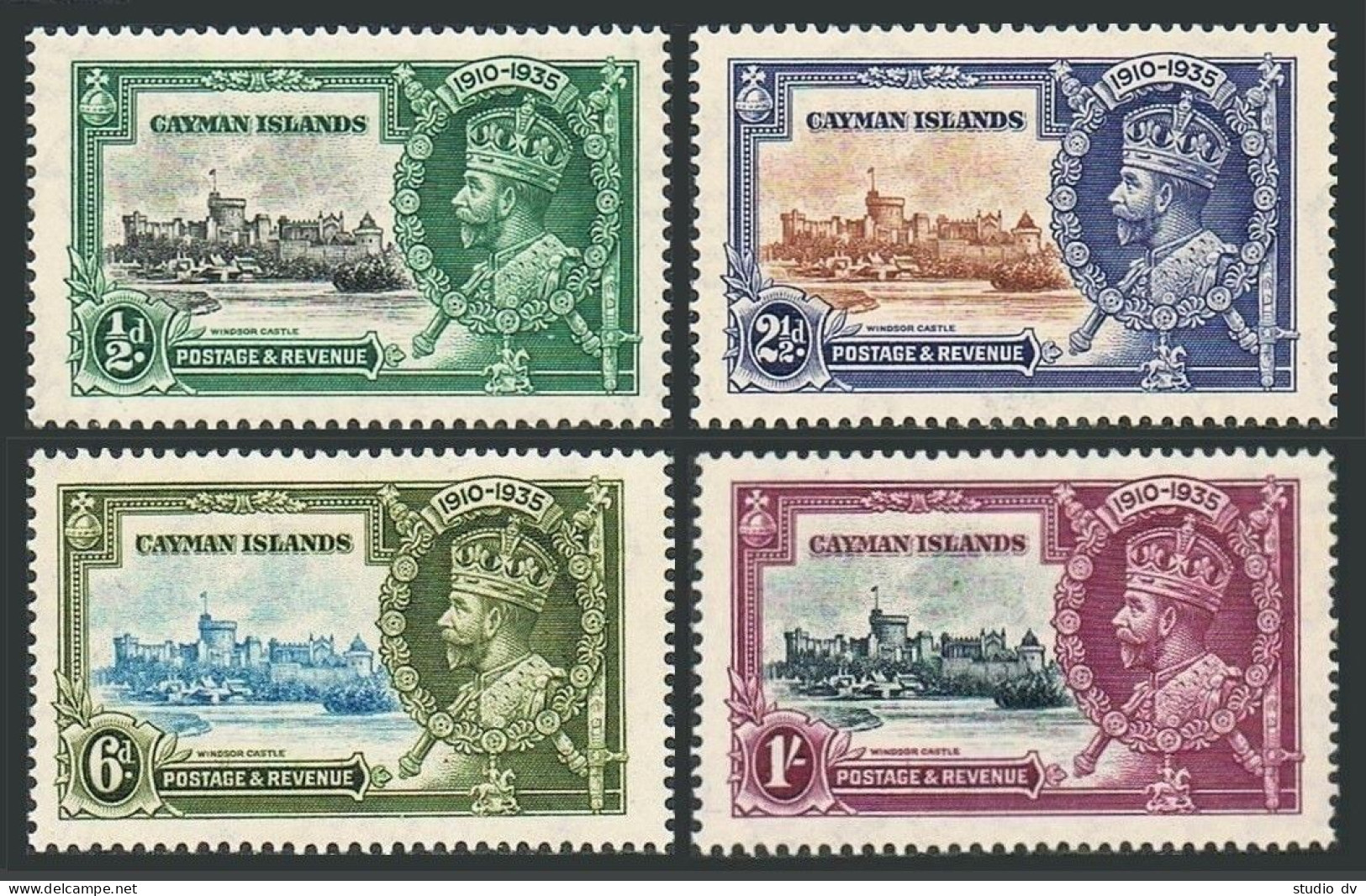 Cayman 81-84, MNH. Michel 82-85. King George V Silver Jubilee Of The Reign,1935. - Iles Caïmans