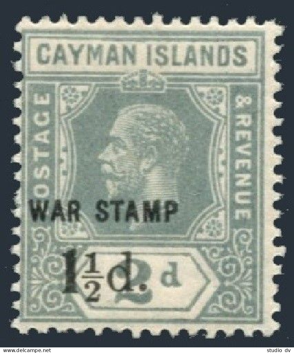 Cayman MR 7,lightly Hinged.Michel 50. War Tax Stamps 1919. - Kaimaninseln
