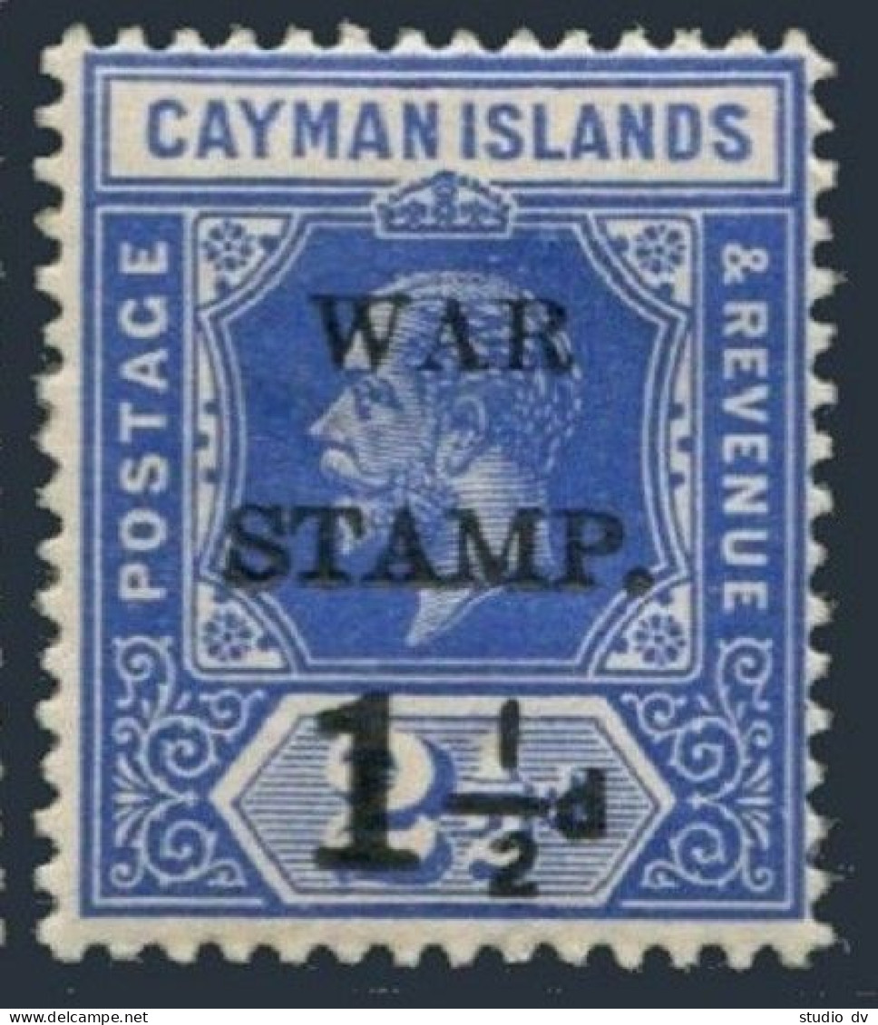 Cayman MR 2,hinged.Michel 46. War Tax Stamps 1917. - Iles Caïmans