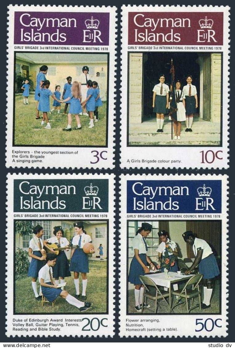 Cayman 400-403, Lightly Hinged. Michel 405-408. Girl's Brigade, 1978. - Cayman Islands
