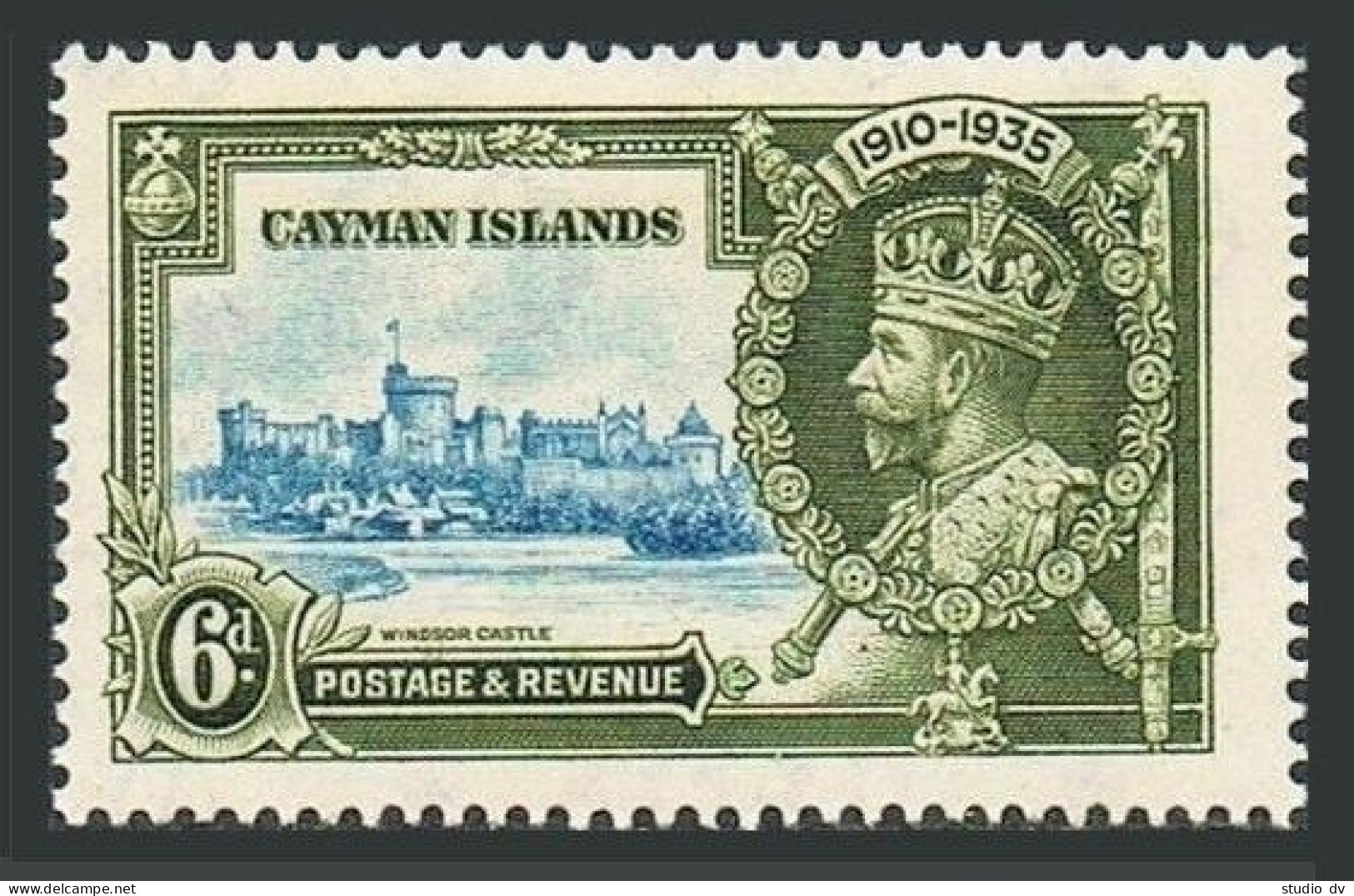 Cayman 83, MNH. Mi 84. King George V Silver Jubilee Of The Reign, 1935. Windsor - Kaimaninseln