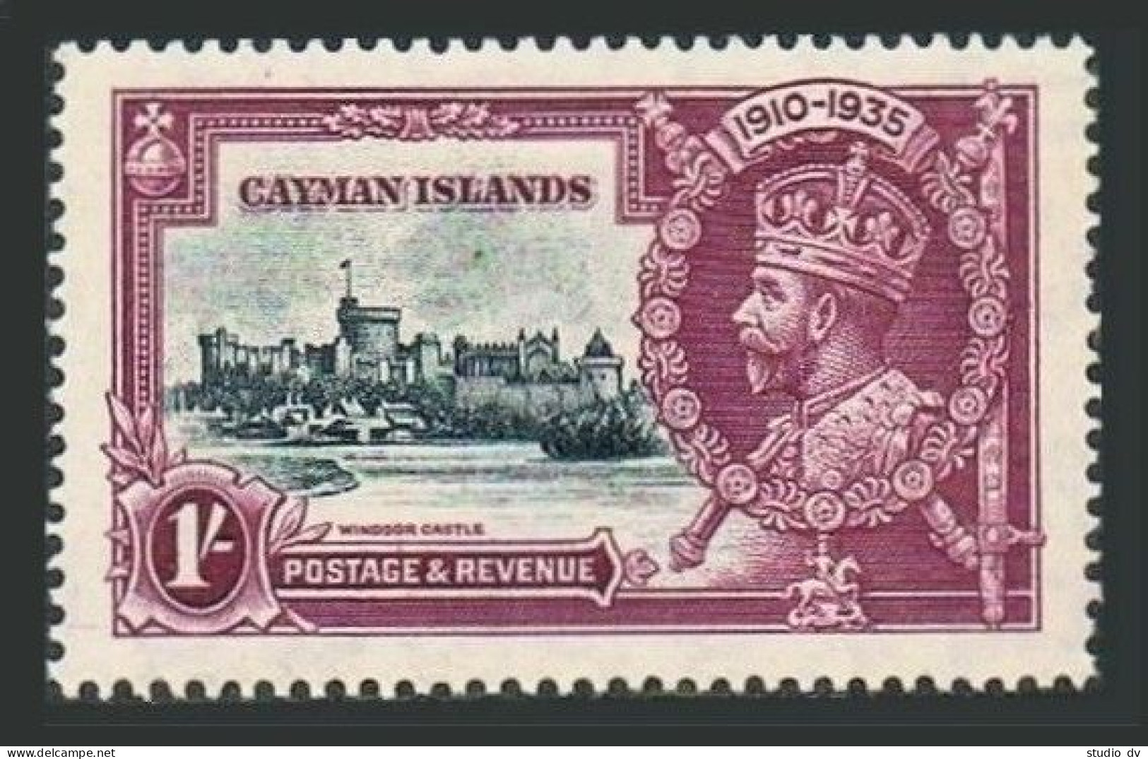 Cayman 84,lightly Hinged. Mi 85. King George V Silver Jubilee Of The Reign,1935. - Cayman (Isole)