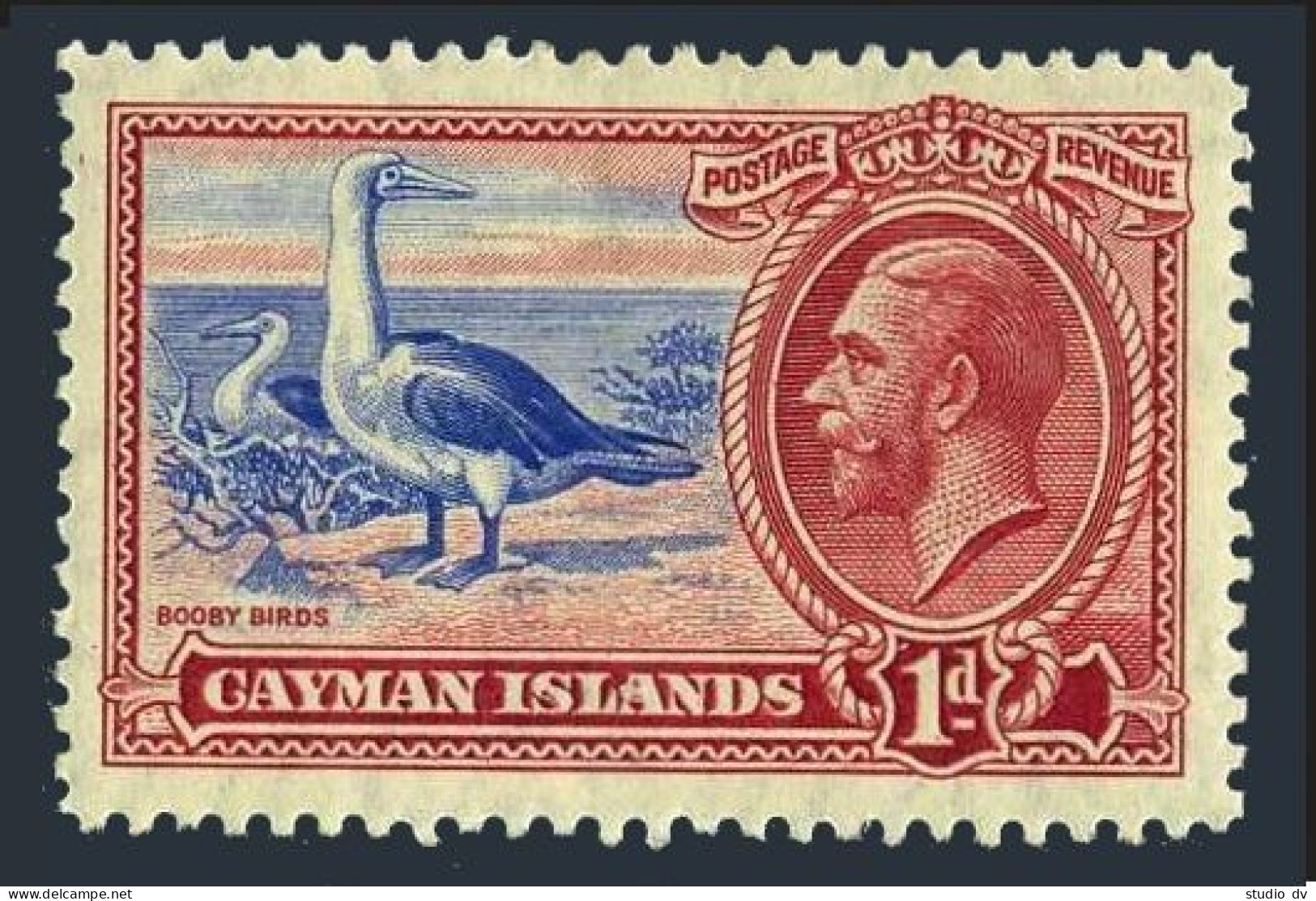 Cayman 87, Lightly Hinged. Michel 88. King George V, 1935. Red-footed Boobies. - Kaimaninseln